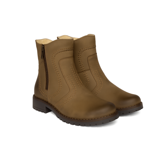 Skórzane botki But-Bal w kolorze zieleni – komfort i styl na co dzień