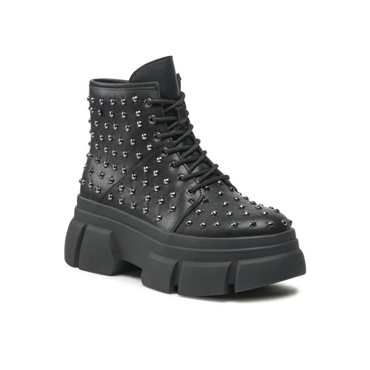 Trzewik damski skórzany Scaviola – model S-80, kolor czarny