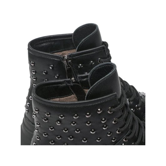 Trzewik damski skórzany Scaviola – model S-80, kolor czarny