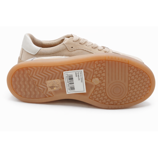 Sneakersy damskie T.Sokolski – skóra naturalna, beżowe, na platformie