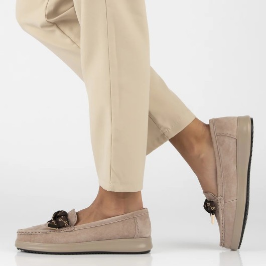 Beżowe skórzane mokasyny damskie Filippo – wygodne i eleganckie buty na co dzień