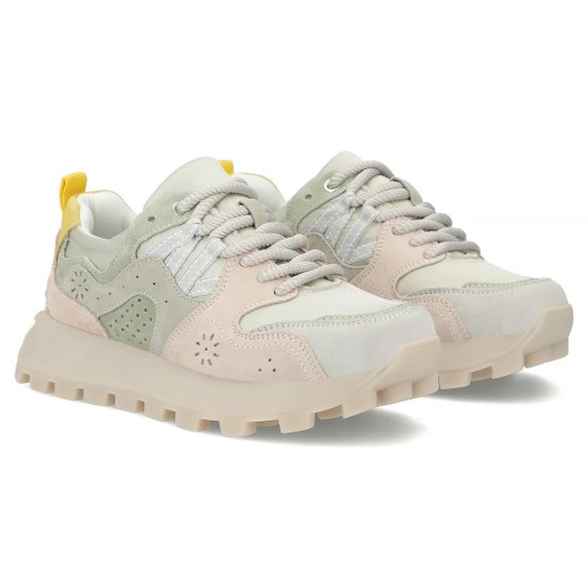 Skórzane sneakersy Filippo DP7560/26 GE BE – khaki sneakersy damskie
