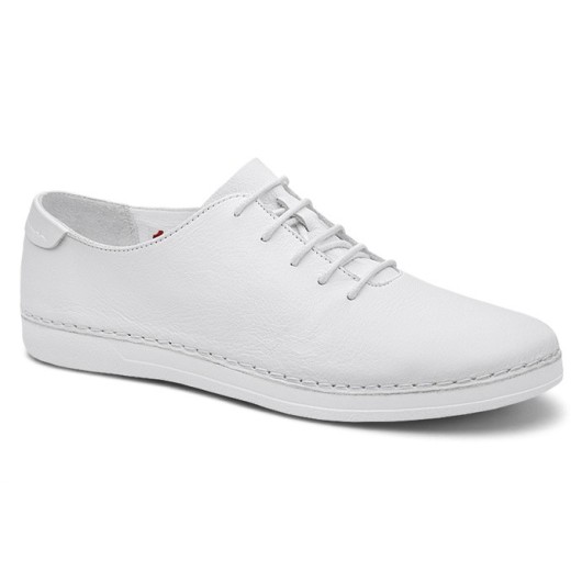 Komfortowe półbuty damskie LORETTA VITALE 221 białe skórzane – lekkie, wygodne sneakersy