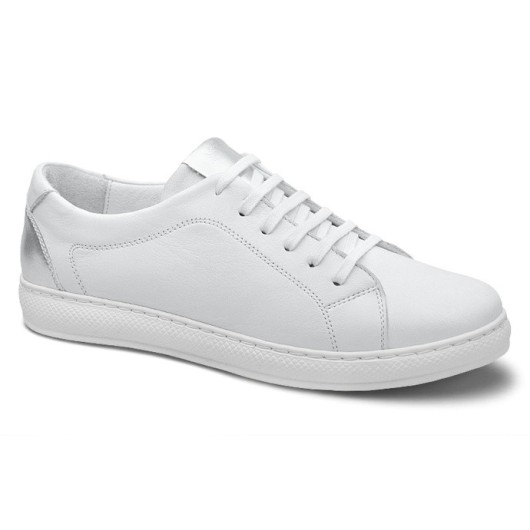 HIT! Skórzane trampki damskie Loretta Vitale białe – wygodne sneakersy skóra naturalna