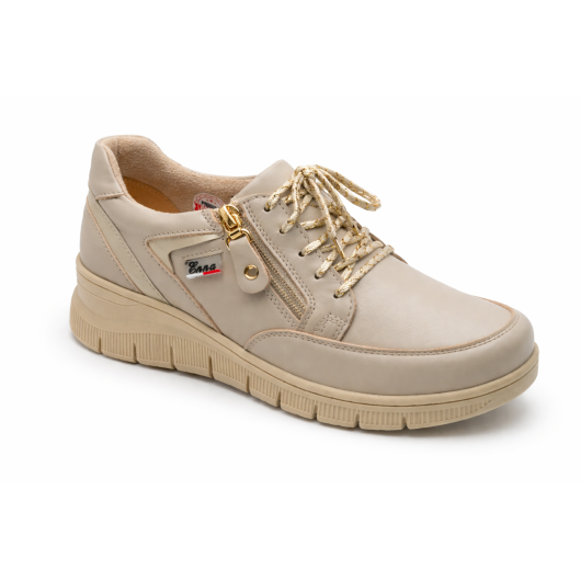 Półbuty skórzane zdrowotne ENNA – tęgość H3 | Komfort dla szerokiej stopy