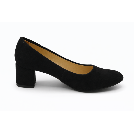 Czółenka damskie KAMEX czarne – wygodne na niskim obcasie, eleganckie