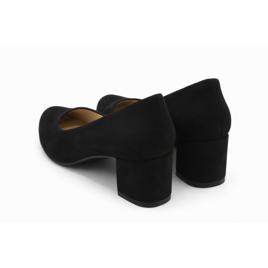 Czółenka damskie KAMEX czarne – wygodne na niskim obcasie, eleganckie