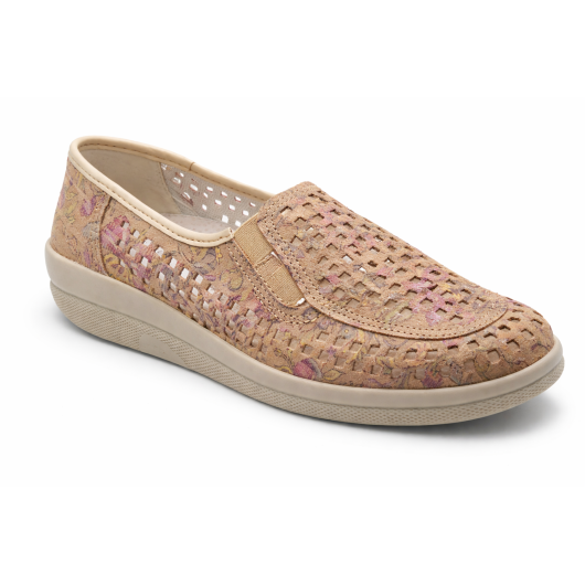 Półbuty damskie Comfortabel skórzane – szerokie, oddychające, perforowane – komfort na lato