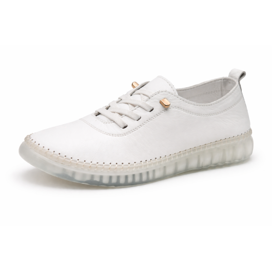 Trampki damskie skórzane Sokolski – białe, lekkie, komfortowe sneakersy