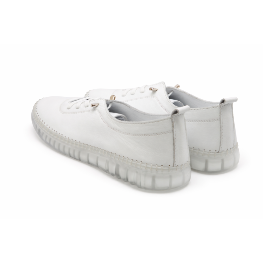 Trampki damskie skórzane Sokolski – białe, lekkie, komfortowe sneakersy