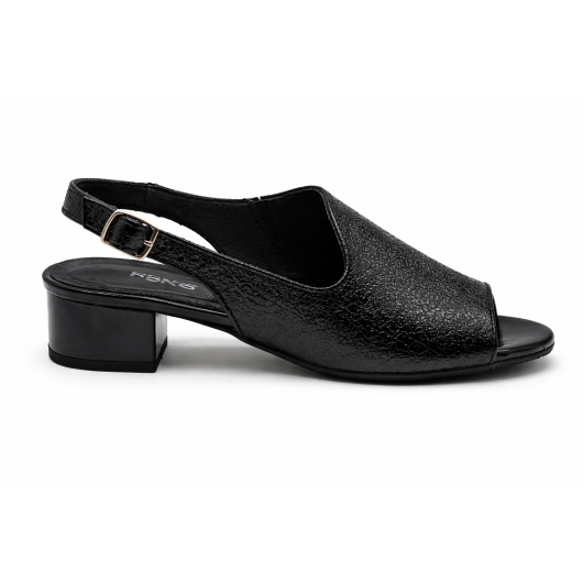 Skórzane czarne sandałki wizytowe Brodacz – eleganckie, do rozm,42