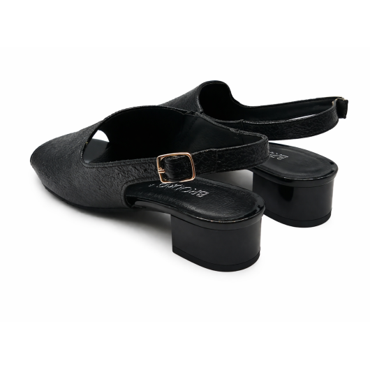 Skórzane czarne sandałki wizytowe Brodacz – eleganckie, do rozm,42
