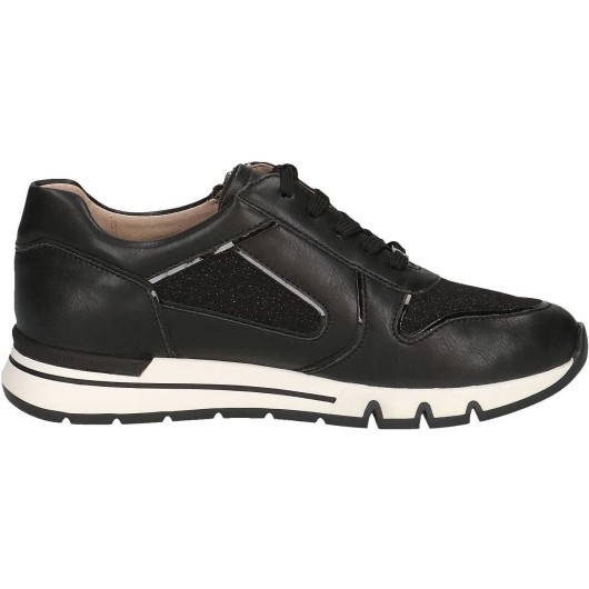 Skórzane półbuty damskie Caprice czarne