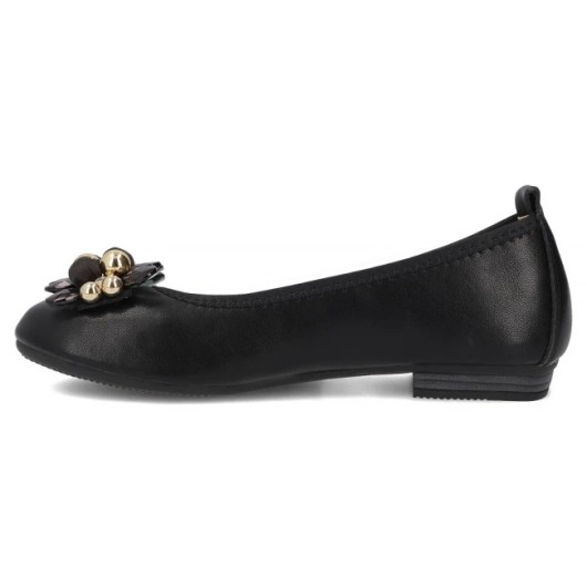 Skórzane baleriny Filippo DP7572/26 BK czarne – elegancja i wygoda na co dzień