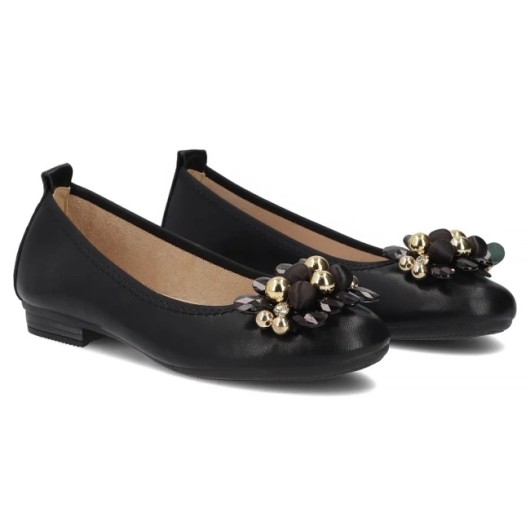 Skórzane baleriny Filippo DP7572/26 BK czarne – elegancja i wygoda na co dzień