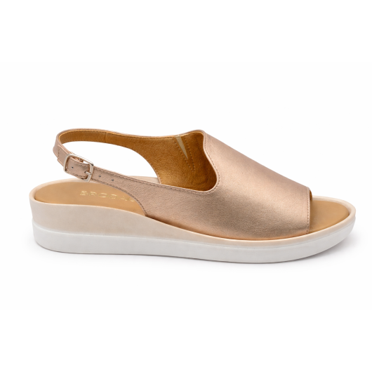 Sandały damskie Brodacz skórzane – zwiększona tęgość, komfort na lato