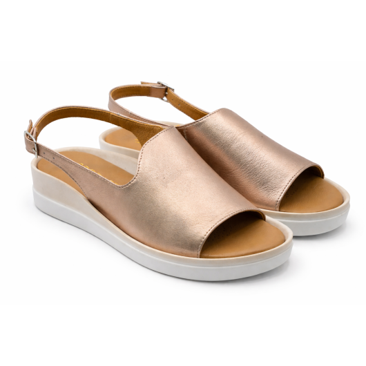 Sandały damskie Brodacz skórzane – zwiększona tęgość, komfort na lato