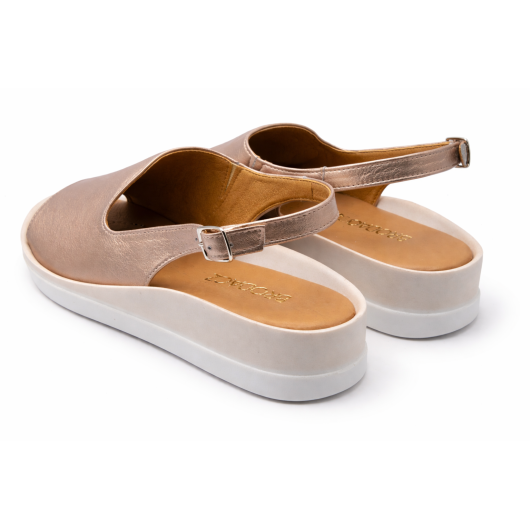 Sandały damskie Brodacz skórzane – zwiększona tęgość, komfort na lato