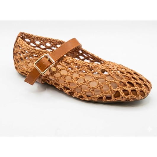 Pleciona Baletka Damska SOKOLSKI  – Naturalny Design i Styl Boho