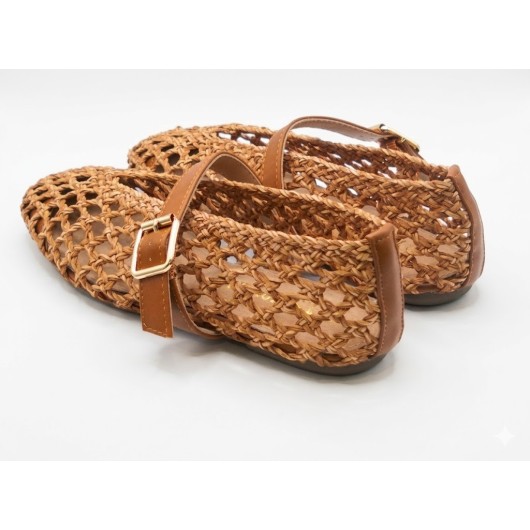 Pleciona Baletka Damska SOKOLSKI  – Naturalny Design i Styl Boho