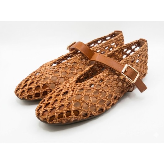 Pleciona Baletka Damska SOKOLSKI  – Naturalny Design i Styl Boho