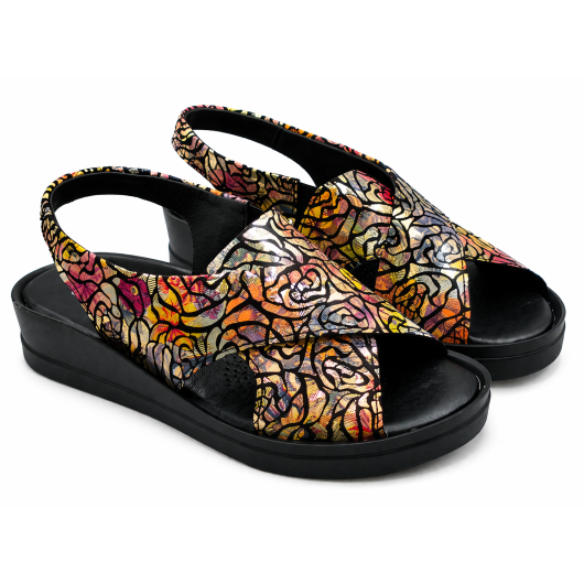 Sandały damskie Brodacz na koturnie – lekkie, wygodne, kolorowe sandały letnie