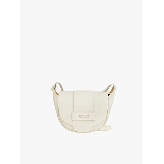 Damska skórzana listonoszka Ryłko beżowa – elegancka torebka na ramię
