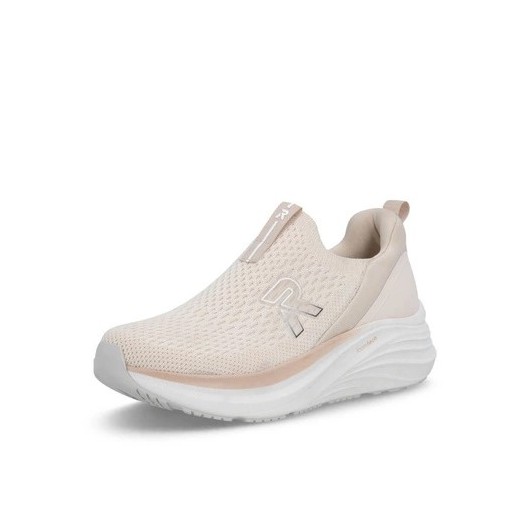 Sneakersy damskie Rieker W4100-60 beżowe – wsuwane buty na platformie, lekkie