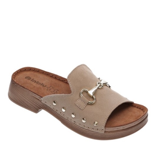 Klapki skórzane damskie Inblu – wygodne i profilowane na lato