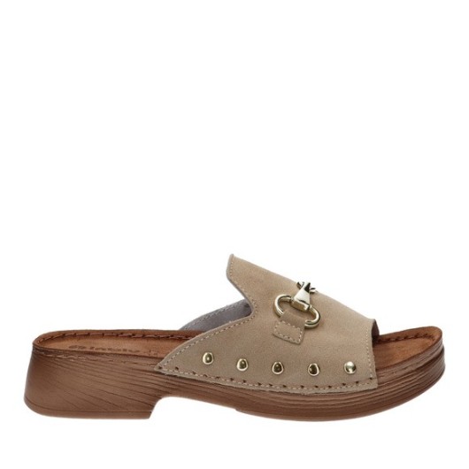 Klapki skórzane damskie Inblu – wygodne i profilowane na lato