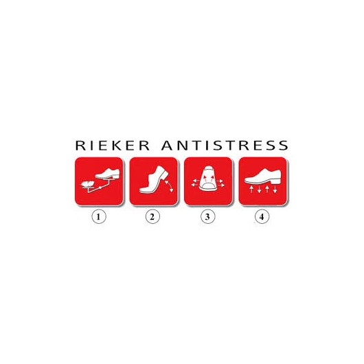 Półbuty Damskie Rieker N4322-80 – Białe Skórzane Sneakersy z Systemem Antistress